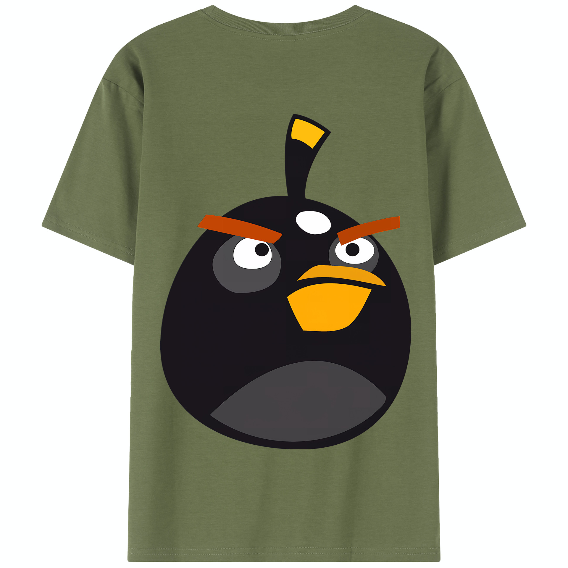 （画像用） Angry Birds アングリーバード 綿100％半袖Tシャツ（背面プリント）